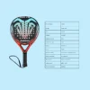 Caractéristiques Raquette padel fibre de verre et carbone-padelrelax.com